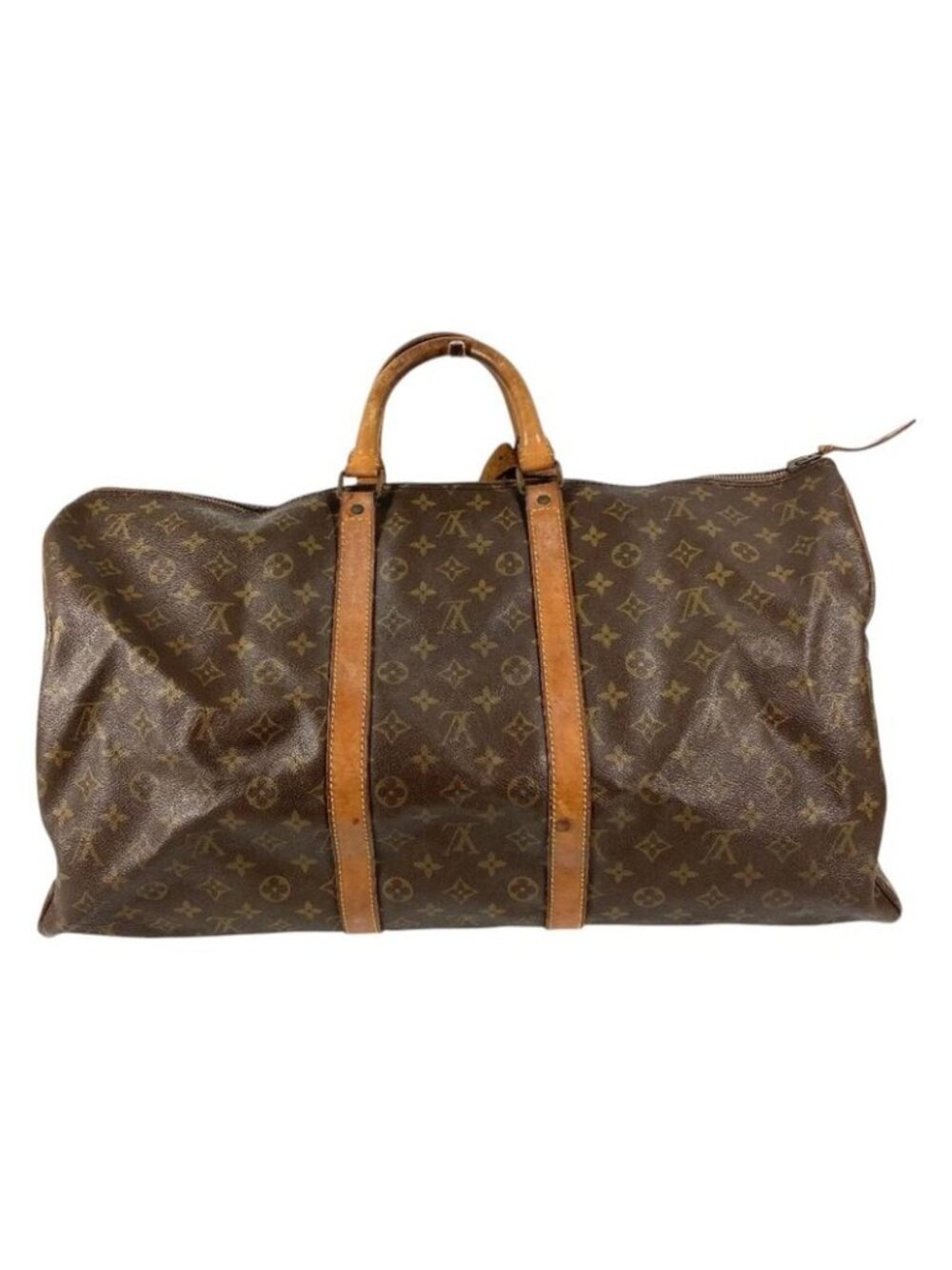 Louis Vuitton Boston Bag Keepall 55 Debeso Monogram Canvas Brown - Picture 2 of 9